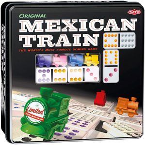 Tactic Domino Spiel Mexican Train Tin Box