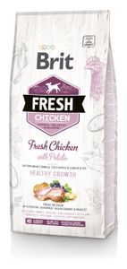 Brit Fresh - Puppi & Junior -Huhn - Healthy grow Hundetrockenfutter 12 kg