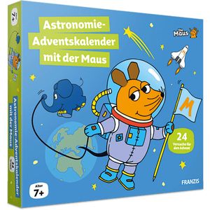 FRANZIS 67162 - Astronomie Adventskalender mit der Maus, 24 Versuche für den Advent zum Entdecken, Forschen und Rätseln, für Kinder ab 7 Jahren
