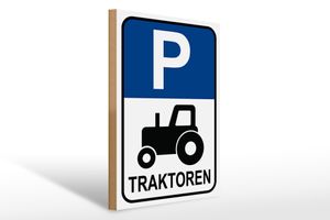 Holzschild Parken 30x40cm Parkplatz Traktor