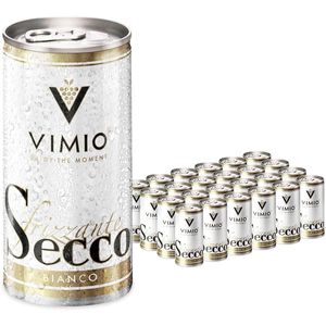 Vimio mein Wein, mein Style, mein Moment spritziger Trinkgenuss Secco Frizzante Perlwein 10,5% 200ml, Menge:24 Stck.