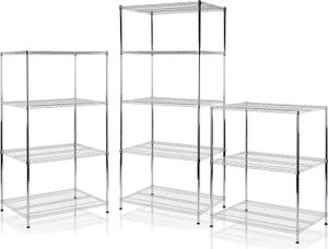 Metalregal Everest verchromt 5 Böden 90 x 60 x 200 cm