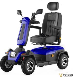 Veleco Sharpy in blau - 750 W - 15 km/h - Seniorenmobil - Gehhilfe - Mobilitätsroller - Elektromobil