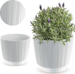 Doniczka Osłonka Domowa 19,5 Cm Ryfo Na Stół Parapet Do Domu Biała