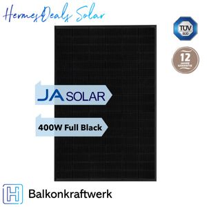 JA Solar JAM54S31-400/MR, 400W, Photovoltaik, Solarmodul, mono - Halbzellen, voll schwarz