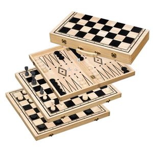 Philos Schach-Backgammon-Dame-Set Feld 50mm (2519) (+)