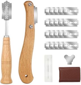 Bäckermesser Brot Scoring Tool Set, Teigmesser Baguettemesser mit 20 Rasierklinge für DIY Brotteig Muster