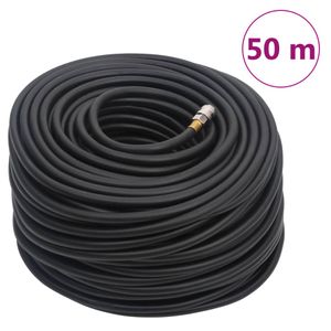 Best Möbel Hybrid-Luftschlauch Schwarz 50 m Gummi und PVC Wohnraum&Garten 692655