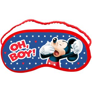 schlafmaske Mickey Mouse18 x 8,5 cm blau/rot