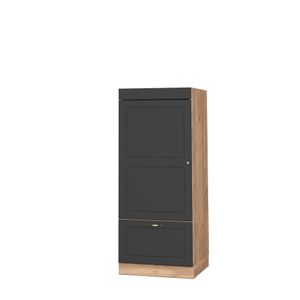 Vicco Mikrowellenschrank Fame-Line, 60 cm, Anthrazit-Gold/Goldkraft Eiche