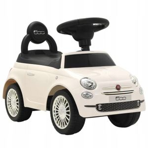 Fiat 500 Kinderfahrzeug, Rutschauto, Kinderauto, Rutscher, Spielzeug für Kinder, Spielzeugauto, ab 12 Monaten, Weiß