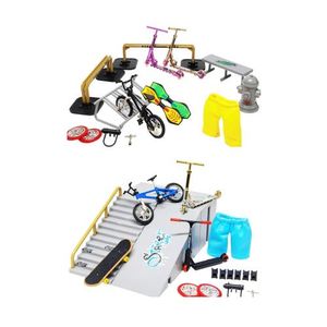 Finger-Skateboard-Fahrrad-Kind-Spielzeug Üben Passendes Roller-Rampen-Set-Spielzeug-Geschenk