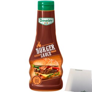 Develey Burger Sauce das Original würzig cremig 1er Pack (1x250ml Flasche) + usy Block
