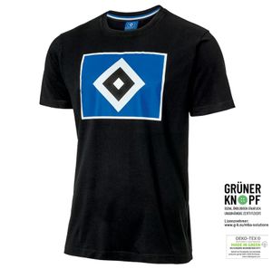 Hamburger SV HSV T-Shirt Logo Schwarz Gr. L