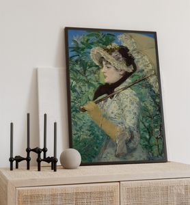 Poster Frühling Gemälde, groesse_poster:70x100 cm, groesse_rahmen:schwarz 70x100 cm