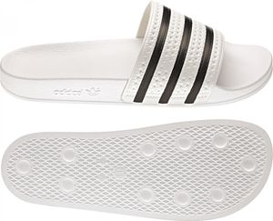 adidas Adilette Classic Koupací obuv Koupací pantofle Unisex, Barva:White / Black, Velikost:UK 7 - EUR 40 2/3 - 25 cm