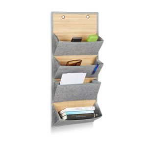 relaxdays Wandorganizer Bambus für Büro und Flur