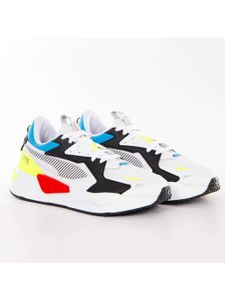 Puma Herren Schnürschuhe Turnschuhe Schnürer Sneaker, Größe:UK 8, Farbe:Weiß-weiß,gelb