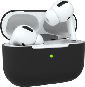 EAZY CASE - Schutzhülle für AirPods Pro Hülle Schwarz Silikon Case Stoßfest mit Deckel Schutz Antikratz Etui Cover rutschfeste Silikonhülle für Airpod Pro 1. Generation Silikoncase in Schwarz