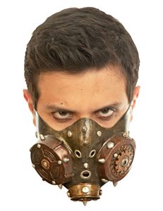 Steampunk-Maske Gasmaske gold