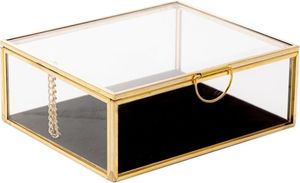 GRAZIA Schmuckkästchen Schatulle mit Veloursfutter 13x11x5 cm HOMLA