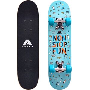 Apollo Kinder Skateboard, | kleines Komplett Board mit ABEC 3 Kugellagern und Aluminium Achsen  | Coole Designs für Kinder | Cruiser Boards für Mädchen und Jungs | Kinder Skateboard ab 3 Jahre "FunFun" 61cm