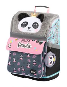 Schulranzen Mädchen 1. Klasse - Ergonomische Schultasche für Kinder - Schulrucksack mit Brustgurt - Grundschule Ranzen (Panda)