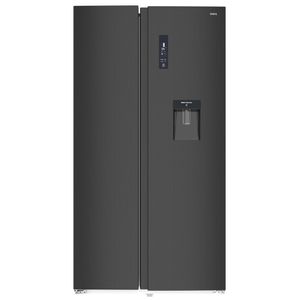 CHiQ FSS559NEI42D Side By Side Kühlschrank, 559Liter, Smart Inverter Compressor, Wasserspender, Schnellkühlung, Schwarz