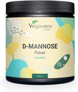 Vegavero D-Mannose Pulver | 250 g | 100% naturbelassen | Für Diabetiker geeignet | Vegan | Frei von Zusatzstoffen