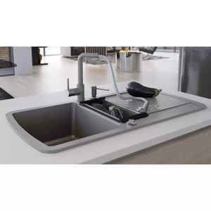 Granitspüle Küchenspüle Spülbecken | Einbauspüle Küche Spülen Doppelbecken Grau - 52945