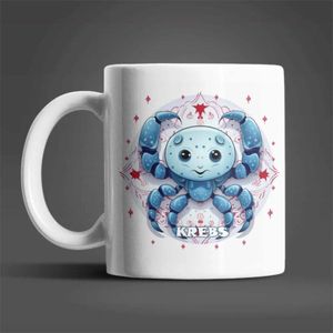 Sternzeichen Tierkreis Kaffeetasse Tasse Geschenkidee Geschenk 330 ml – Krebs