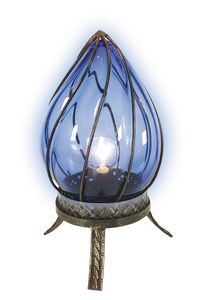 Näve Glas-Tischleuchte "Orient" - Glas/Metall - Farbe: braun; Glas: blau; 317012
