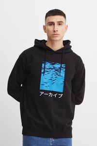 !Solid SDEmiliano Herren Sweatshirt Kapuzenpullover Hoodie Pullover mit Kapuze und Känguru Tasche Print Oversize