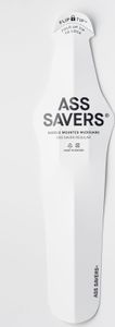 Ass Savers ASR-1 Regular Spritzschutz Heck weiß – Leichter und flexibler Steck-Spritzschutz für das Hinterrad, ideal für Rennräder und Gravelbikes, einfache Montage ohne Werkzeug