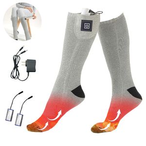 Beheizte Socken, Elektrische Warme Socken, Elektrische Wiederaufladbare Batterie Thermische Socken, Fußwärmer Socken Heated Socks mit 3 Dateien Einstellbarer Temperatur für Damen Herren.