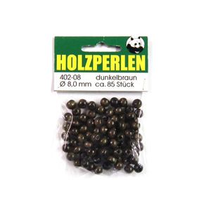 Meyco 85 Holzperlen 8mm dunkelbraun schweiß und speichelfest
