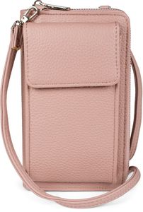 styleBREAKER Damen Mini Bag Geldbörse mit Handy Fach und RFID Schutz, Umhängetasche, Handytasche, Crossbag 02012362, Farbe:Altrose
