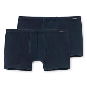 SCHIESSER Herren Shorts 2er Pack - Pants, Boxer, Essentials, Cotton Stretch Dunkelblau XL