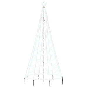 vidaXL LED vianočný stromček s kovovou tyčou 500 LED diód studená biela 3 m
