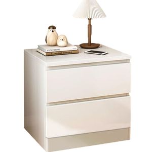 Rebiko Ložnicový noční stolek se zásuvkami malý bílý Loft