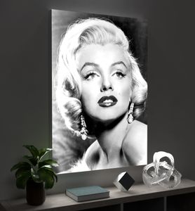 PIXLIP Poster Marilyn Monroe, groesse_pixlip:60x84 cm, rahmen_pixlip:Leuchtrahmen inkl. Druck