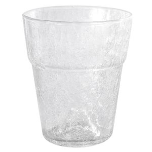 Blumentopf Orchideentopf Orchidee H 165 mm D 130 mm Glas Übertopf Kristall Glasscherben transparent