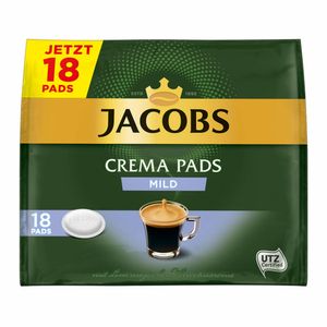 Jacobs Crema Pads mild | 18 Senseo kompatible Kaffeepads 118 g