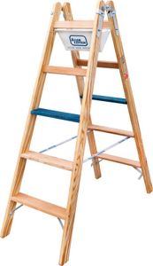 ILLER-LEITER Holz Stufen Stehleiter 2104-7