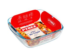 PYREX Preware Auflaufform, Glas, 25x22 cm, 2,2 l, AIR FRYER, Borosilikatglas