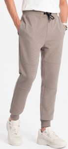 Ombre Clothing Spodnie dresowe męskie Maladr popielaty szary L
