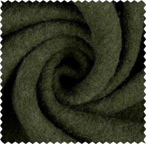 Wollfleece Meterware olive meliert, Wollstoff Mantelstoff, Wolle Stoff *Ab 50cm