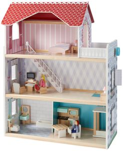 Kidland® Puppenhaus mit Aufzug, Treppe und Balkon