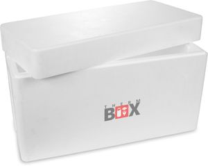 THERM BOX Styroporbox 83W 78x36x46cm Wand 2,5cm Volumen 83L Isolierbox Thermobox Kühlbox Warmhaltebox Wiederverwendbar