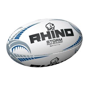 Rhino - "Storm Pass Developer" Rugby-Ball RD3118 (5) (Weiß/Blau/Schwarz)